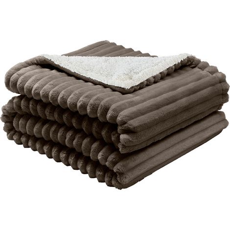 Coperta elettrica Jaraíz marrone/bianca 160W 160x120cm (1/2)