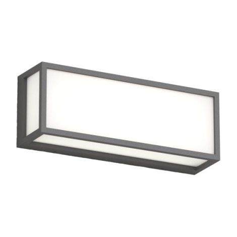 Applique moderno top light osaka rg gx53 led ip54 alluminio policarbonato, finitura metallo antracite