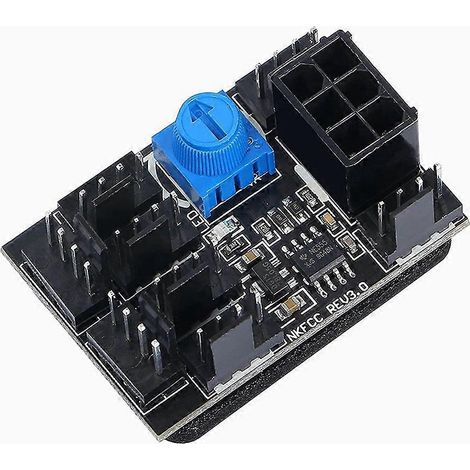 3-Pin-/4-Pin-Lüfteradapter für PC-Gehäuse mit 6-Pin-Stromanschluss