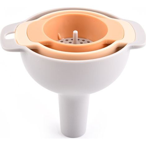 Entonnoir Cuisine avec Filtre Tamis - 3 Tailles (Petit Moyen Grand) - Pour Huile Liquide Poudre Aliments - Lot de 3 (1/5)