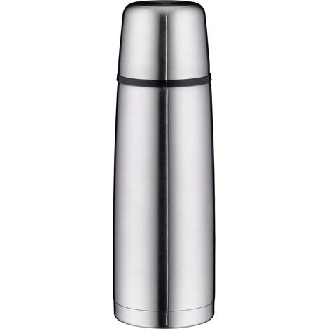 alfi ISOTHERM DV 750ml, borraccia isolante in acciaio con bicchiere, chiusura a vite a tenuta ermetica, tiene caldo per 18 ore, anti-impronte, durevole, per lavastoviglie, senza BPA (1/4)