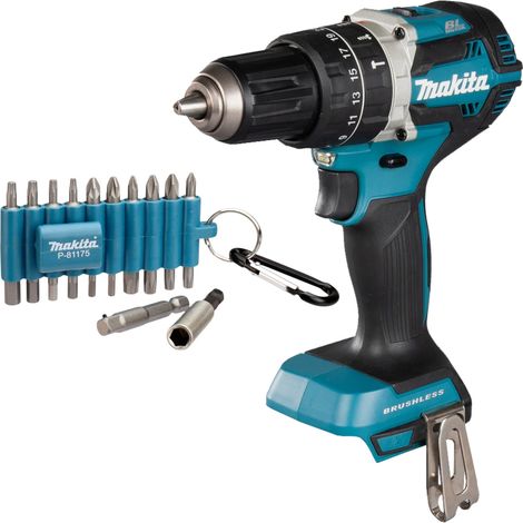 Makita DHP 484 Z Akku Schlagbohrschrauber 18 V 54 Nm Brushless + 22 tlg. Bit Set - ohne Akku, ohne Ladegerät (1/5)