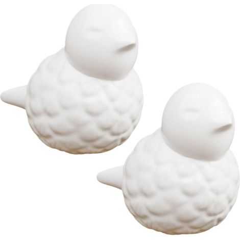 Cache-vis de WC décoratif en forme d'oiseau, 2 pièces, installation facile  Cache-vis pour cuvette de WC, salle de bain, cuisine, douche, lavabo, carrelage, baignoire, coin, sol, cuisinière, hôtel (1/5)