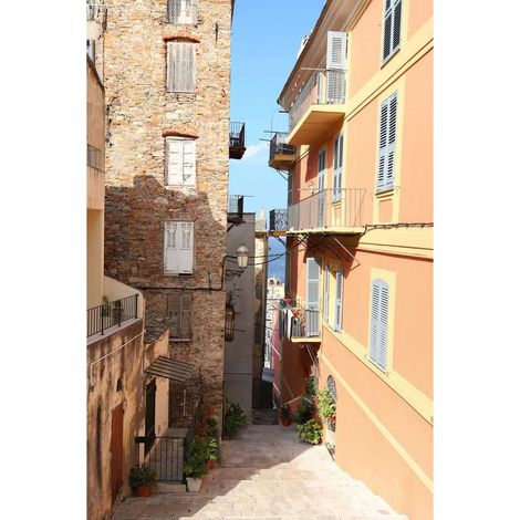 Tableau sur toile rue de bastia 45x65 cm - Impression sur Toile Murale Décorative - Image imprimée en HD sur Toile - Toile sur Châssis en Bois FSC - Fabriqué en France (1/4)