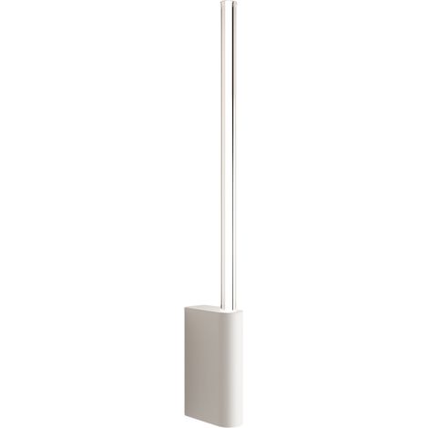 Brilliant Applique Led 1 Lumière 5W Cylindrique En Aluminium Verni Blanc Cct Sélectionnable 2200K-3000K Design Minimaliste 50.7 Cm (1/2)