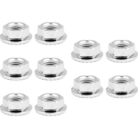 5/16-18 Flange Nut Unf,Ecrou 10X125,Écrou M10 Pas 125,M10 X 125 Écrou M10X125 ÉcroEn Acier Iydable Boulon 10Mm Bride Dentelée Ss M10X1 25 M10X125 Écnt M10X1 ÉcroÀ Filetage Fin 10 Pièces Écrou al À Fil (1/5)