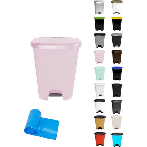 Cubo basura plástico moderno Apertura con pedal Cubo reciclar (1/5)