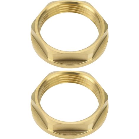Lot de 2pcs Écrous à Bride en Laiton BSP de 1 1/4 Pouce pour Fixation des Robinets à Boisseau Sphérique Poignées de Toilettes Connecteurs de Réservoir Aux Citernes de Toilettes (1/5)