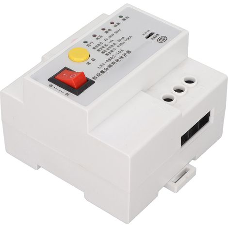 Disjoncteur miniature 220 V 10 A 30 mA, protection contre les fuites de courant, les surintensités et les sous-tensions, disjoncteur de courant protégé contre la foudre (1/5)