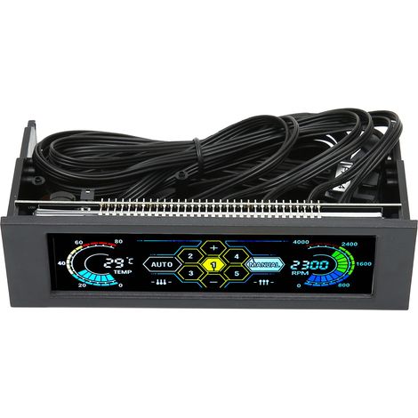 Moniteur de température pour ordinateur, panneau d'affichage en PVC, 5 ensembles de contrôle de température par ventilateur pour PC