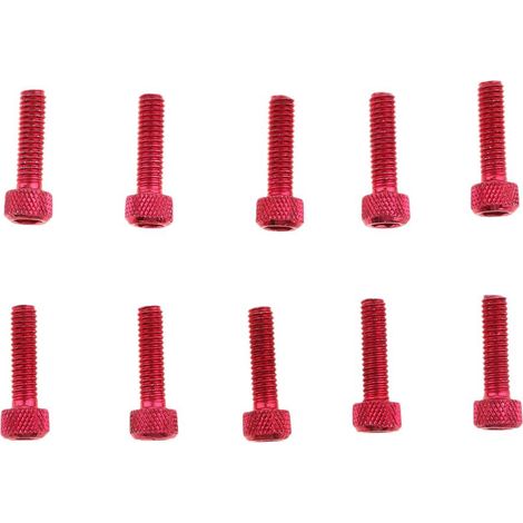 10 Pièces M6x20mm En Aluminium Vis à Tête Hexagonale à Tête Cylindrique Boulon Rouge (1/5)