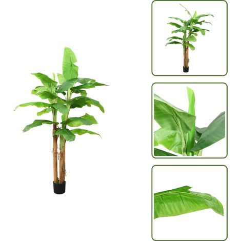 Künstlicher Bananenbaum mit Topf 300 cm Grün - Kunstoffblume - Dekorative Pflanze - Künstlicher Baum - Grüne Pflanze - Wohnzimmerdeko (1/5)