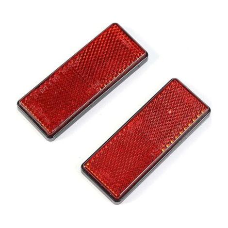 6 x Réflecteurs Signalisation Remorque Rectangulaire Catadioptre Rouge Sécurité Arrière Réfléchissante pour Clôture Poteaux Remorque Caravane (Rouge,8.93.4cm) (1/3)