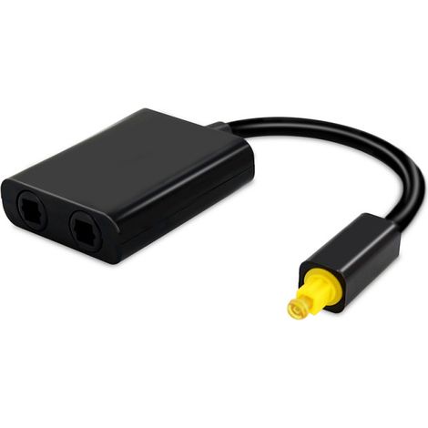 Répartiteur Toslink (fibre optique) vers 2 ports Toslink mâle/fem (1/5)
