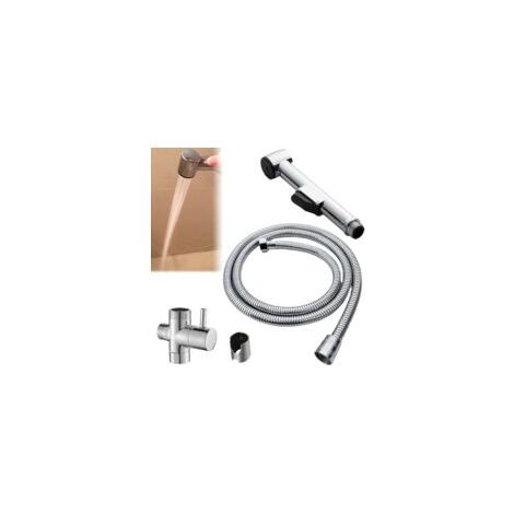 Douchette WC Suspendu Portable avec 150cm Flexible de Douche en Acier Inoxydable, Douchette wc Kit Complet pour Salle de Bain, Douche, Nettoyage des Couches, Bain pour Animaux (1/5)
