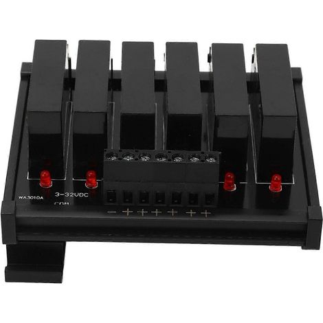 6-Kanal-DC/AC-Halbleiterrelais, 3–32 V DC Eingang, 5–8 A, 24–480 V AC Last, SSR-Modul