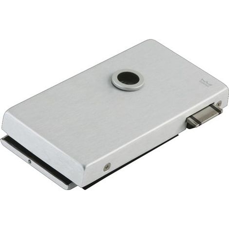 Serrure de porte en verre OFFICE Classic LM, finition éloxée en niro, PZ, norme DIN droite (1/3)