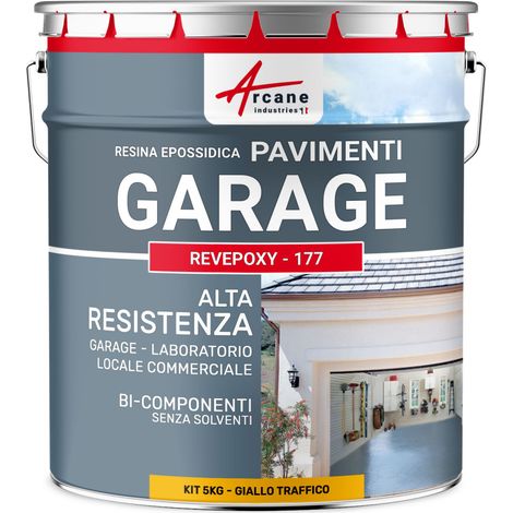 Resina epossidica per pavimenti garage - REVEPOXY - 177 - 5 kg (fino a 16 m² in 2 strati) Giallo Traffico - RAL 1023 - ARCANE INDUSTRIES