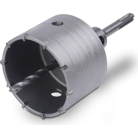 SDS Plus Couronne de forage 82 mm - Foret pour prises - Résistant aux chocs - Conception renforcée avec foret de centrage - Convient pour la maçonnerie et le béton (1/5)