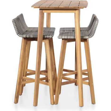 Maison Exclusive - 5-tlg. Garten-Essgruppe Massivholz Akazie (1/5)