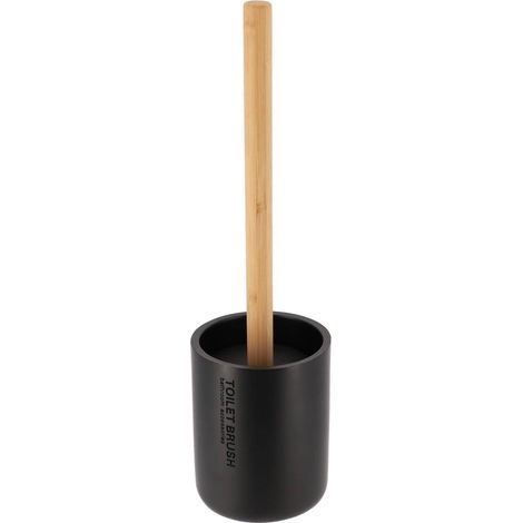Escobillero de poliresina - bambú negro mate - Tendance