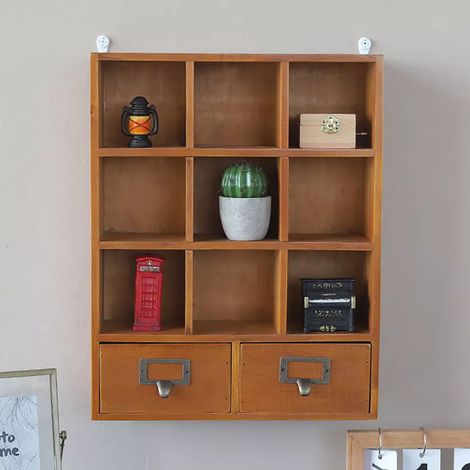 9 étagères en bois étagères de rangement armoire d'organisation de bureau (1/5)