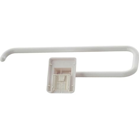 Porte-papier toilette blanc, sans perçage, support moderne en plastique, facile à installer dans la (1/5)