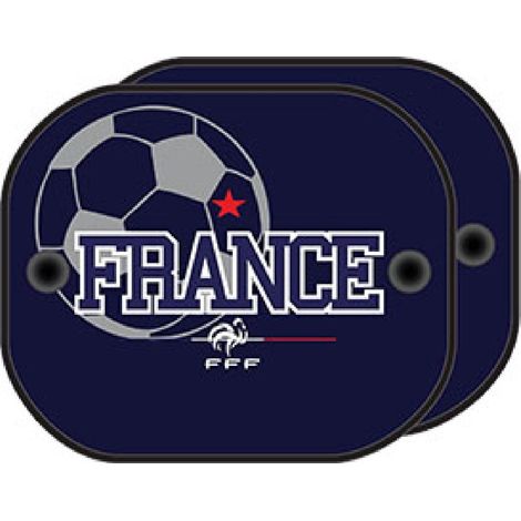2 Rideaux lateraux a ventouse - Officiel FFF - 44x35cm - FFF
