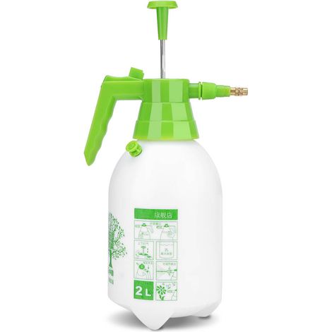 Pulvérisateur d'eau manuel sous pression de 2 L, pistolet arroseur, outil d'arrosage pour jardin, pelouse et plantes (1/5)