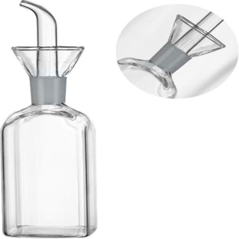 Glasflasche für Olivenöl – Tropffreier Ausgießer – Große Öffnung zum einfachen Nachfüllen – Ideal zum Kochen und Grillen – 500 ml (1/5)