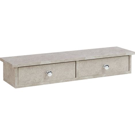 Estantería de diseño atemporal para salón/dormitorio mueble de almacenaje de pared 10 x 60 x 15 cm MDF gris 030011244 (1/5)