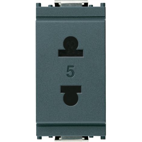 VIMAR - 16233 2P 15A USA+EU D4,8mm graue Steckdose