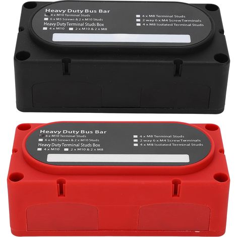 Jeffergarden 2pcs Bloc de distribution d'alimentation 4 goujons 300A Batterie Bus Bar Universel pour 1248V Voiture RV Yacht Bateau (1/5)