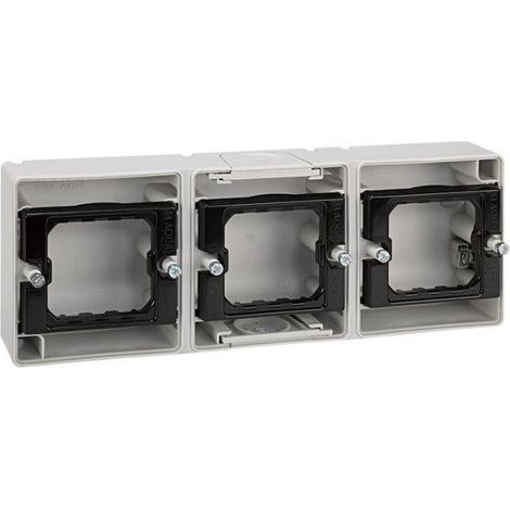 Base caja estanca 3 elementos horizontal Simon 44 Aqua 4400765-035
