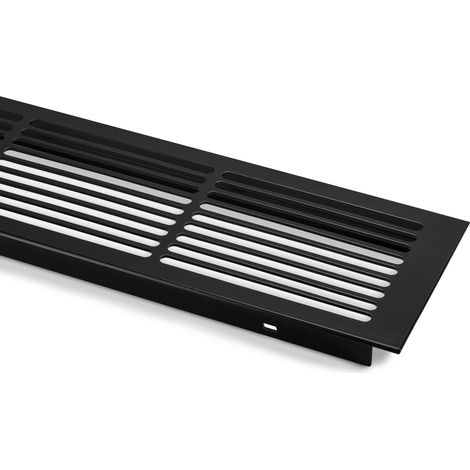 Lüftungsgitter Schlitzlochung Aluminium 500 x 86 mm schwarz