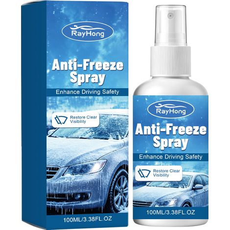 Spray antigel pour voiture RAYHONG, format portable, ramollit le givre sur toutes les vitres de voiture, rétablit la visibilité, n'abîme pas la peinture, 100 ml (1/5)