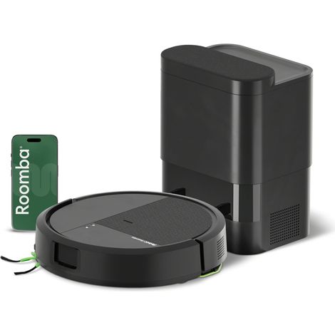 iRobot Roomba® 115 Combo Robot Aspirapolvere Lavapavimenti con AutoEmpty™ Dock, 15.000 Pa, SmartScrub™, Mappatura ClearView™ LiDAR, Aspirazione e Lavaggio 2 in 1, Nero (1/5)