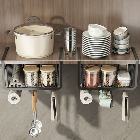 Armoire de cuisine avec panier de rangement à crochets (1/5)