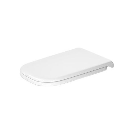Duravit D-Code WC-Sitz Weiß Hochglanz 361x43x485mm, ohne SoftClose, Edelstahl-Scharniere, Verlängert