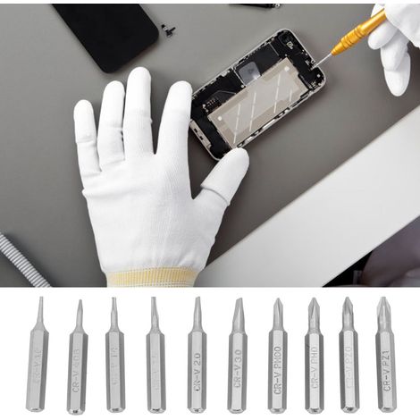 Jeu de 10 embouts de tournevis à tige de 4 mm pour outils de réparation PH00/PH0/Z1/Z0/3.0/2.0/1.0/T5/T4/Star 08 (1/5)