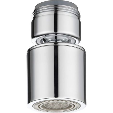 Aireador de grifo de latón giratorio 360°, 2 modos ajustables, ahorrador de agua para grifos, rosca macho de 24 mm (1/4)