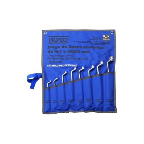 JUEGO 12 LLAVE ACODADA 6X7-30X32 B/NYLON
