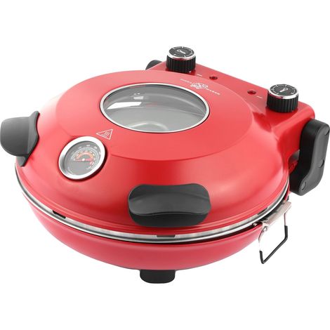 Appareil à Pizza Électrique, 1200W de Puissance, 5 Niveaux de Température, noir (1/2)