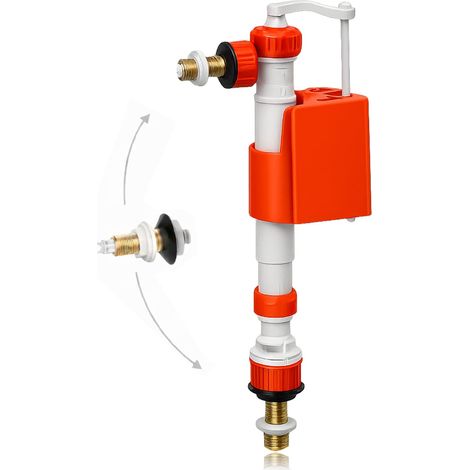 Vanne de remplissage pour chasse d'eau universelle 3/8" - Mécanisme réglable inférieur et latéral avec filtre - Remplacement silencieux et installation facile. Fluvia (1/5)