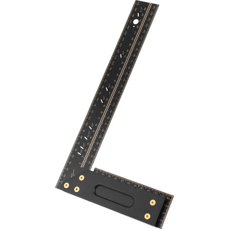300 mm schwarzer Mehrzweck-Markierungslineal aus Fiberglas für Holzbearbeitung und Messungen (1/5)