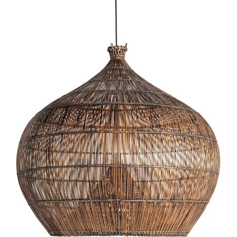 Suspension en bambou bohème - marron et noir (1/5)
