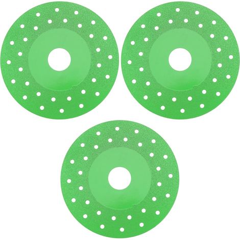 Lot de 3 Lames de Scie Diamantées Chanfreinées de 115 Mm Idéales pour La Découpe de Dalles de Roche de Granit de Marbre (1/5)