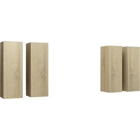 Maison Exclusive - TV-Schränke 4 Stk. Sonoma-Eiche 30,5x30x90 cm