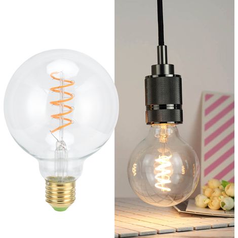 G95 4W 220V LED-Lampe im Antik-Stil, dimmbar, flexibler Glühfaden, warmweißes Licht (1/5)