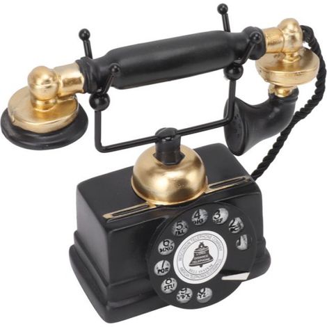 Modele Telephone Decoratif - Resine - Style Vintage - Pour Salon Bureau Cafe - 1 Unite